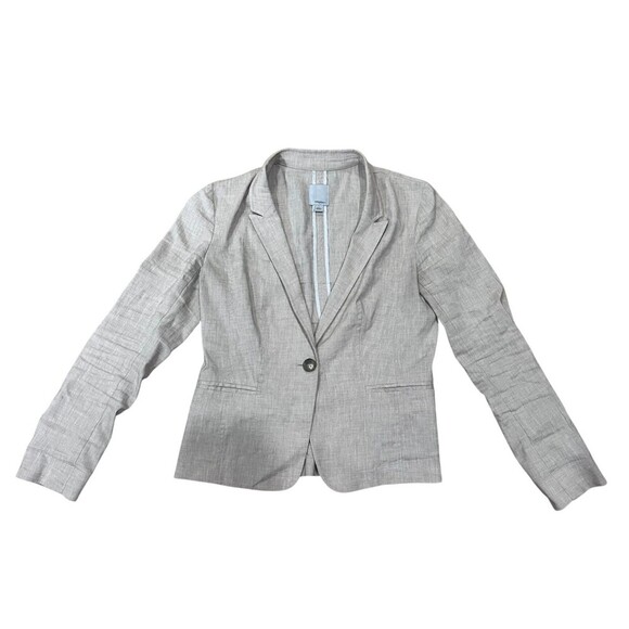 Halogen Womens One Button Blazer Jacket Size S Beige Long Sleeves Business Work - Picture 1 of 8